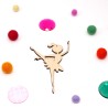 Ballerine Danseuse en bois pour capteur de rêves, mobile bébé et décoration