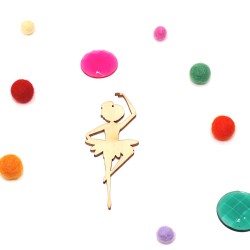 Tänzerin Ballerina 2 Holz Anhänger Baby Mobile DIY