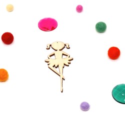 Ballerina Tänzerin Holz Anhänger, Mädchen Baby Mobile DIY Zubehör