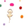 Wood Ballerina 3 pendant for baby mobile DIY