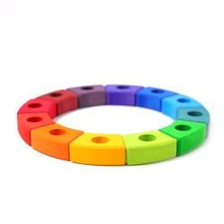 wooden birthday ring, toddler candle decorative ring, Waldorf year