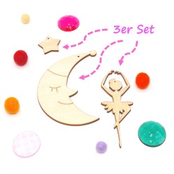 DIY Mobile sleeping 3er set, moon for DIY Baby Mobile, gifts for Baby