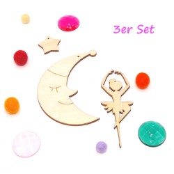 DIY Mobile sleeping 3er set, moon for DIY Baby Mobile, gifts for Baby