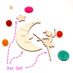 DIY Mobile sleeping 3er set, moon for DIY Baby Mobile, gifts for Baby