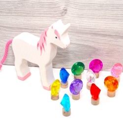 Diamonds plugs for Grimms, glitter stones children birthday