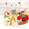 Maison en bois comme décoration pour l'Avent, décoration de Noël Pôle Nord pour les anneaux de l'année, à enficher Grimm