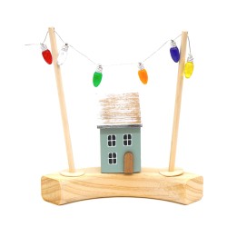 Christmas bulb lights garland Winter motif plug