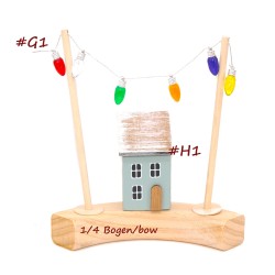 Maison en bois comme décoration pour l'Avent, décoration de Noël Pôle Nord pour les anneaux de l'année, à enficher Grimm