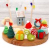 Christmas bulb lights garland Winter motif plug