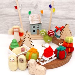 Winter plug Christmas motif plug Annual rings