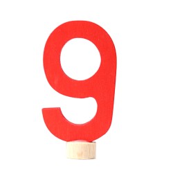 Zahlenstecker 9 Grimms Jahresringe