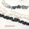 Cat toy white felt curl