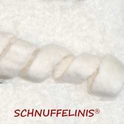 Cat toy white felt curl