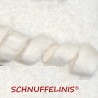 Cat toy white felt curl