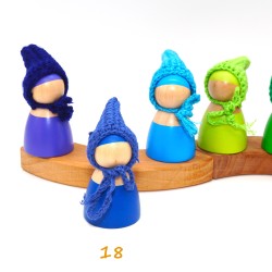 Wooden gnome dolls, Wooden gnome dolls with pointed caps
