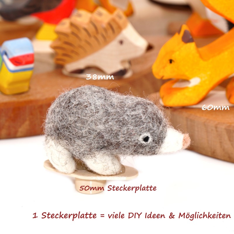 Steckerfussplatte DIY Motivstecker Geburtstagsringe Schnuffelinis