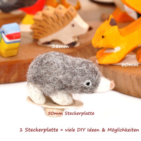 Steckerfussplatte DIY Motivstecker Geburtstagsringe Schnuffelinis