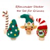 Sleight set plug Christmas motif plug Annual rings Schnuffelinis
