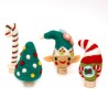 Sleight set plug Christmas motif plug Annual rings Schnuffelinis