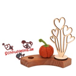 Pumpkin felt autumn ring plug 3er Set
