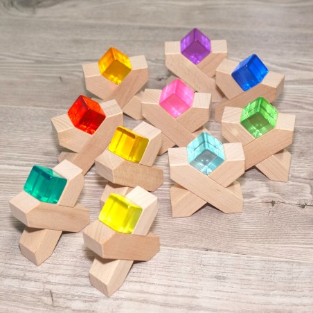 rainbow light building blocks cube set of 10 Schnuffelinis