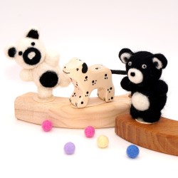 Motivstecker Teddybär schwarz Geburtstagsringe Schnuffelinis