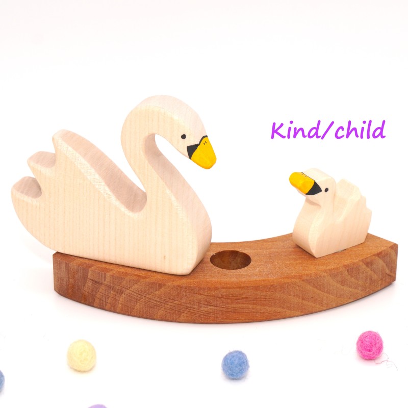 swan motif plug birthday
