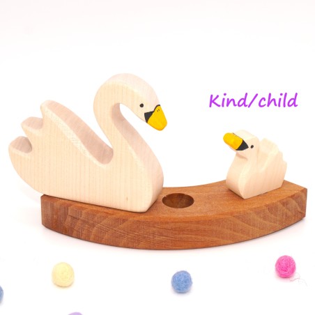 swan motif plug birthday