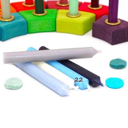 Geburtstagskerzen blau 22 Geburtstagsringe Schnuffelinis