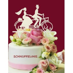 Cake topper Tandem Brautpaar Schnuffelinis