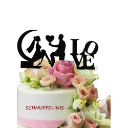 Cake Topper Brautpaar Mond – Hochzeit – Schnuffelinis