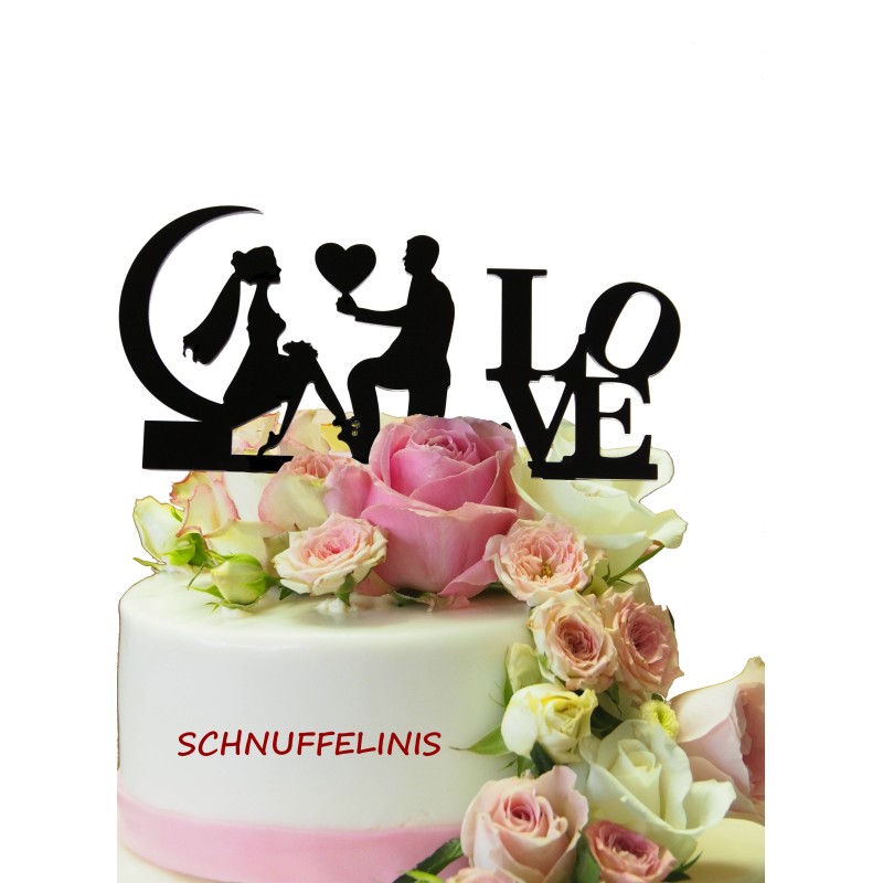 Cake topper Brautpaar Mond Schnuffelinis
