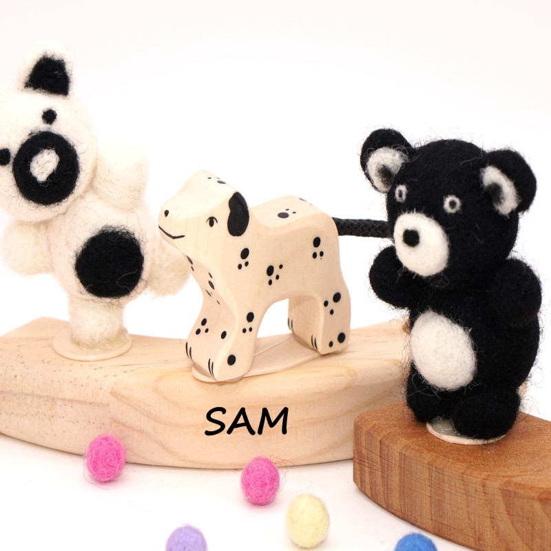 Dog birthday wooden plug Schnuffelinis