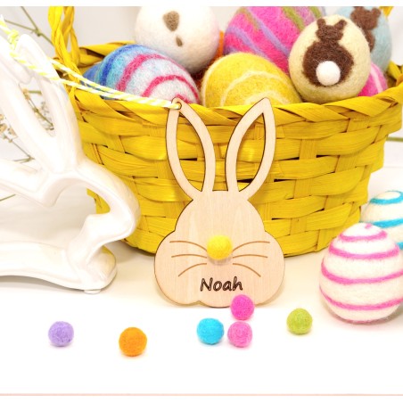 Easter bunny wooden tags