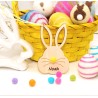 Easter bunny wooden tags