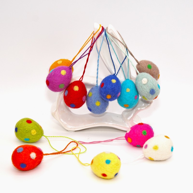 Easter eggs colorful dots hanger Schnuffelinis