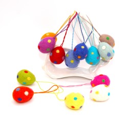 Ostereier bunte Punkte Set Schnuffelinis