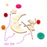 Ballerina Mond Stern Anhänger Baby Mobile 3er Set4
