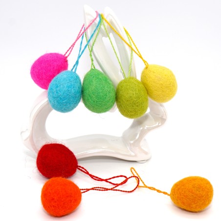 Felt eggs with hanger neon Schnuffelinis