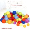 Felt balls rainbow 4sizes mix Schnuffelinis