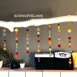 bunte Filzkugeln, Regenbogen Filzbälle Größen Mix, Montessori