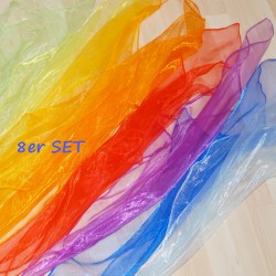 Rainbow scarf 8er Set
