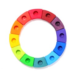 Geburtstagsring Regenbogen Holzkranz