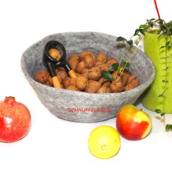 felted bowls XXL grey