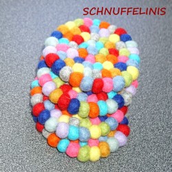 Felt balls coaster set Schnuffelinis
