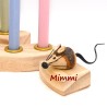 Mouse wooden birthday ring Schnuffelinis