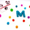 Alphabet M rainbow colors