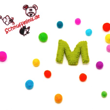 felt letter M Schnuffelinis