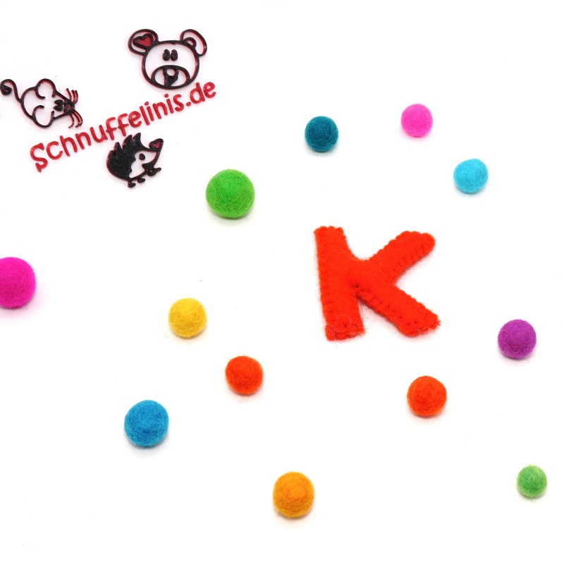 felt letter K Schnuffelinis