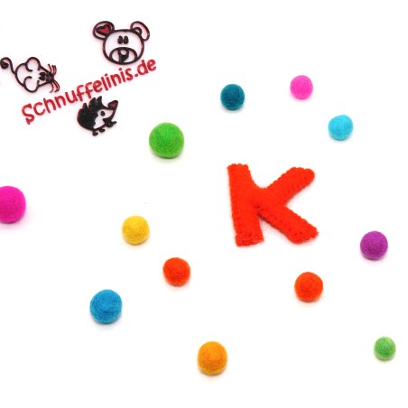 felt letter K Schnuffelinis